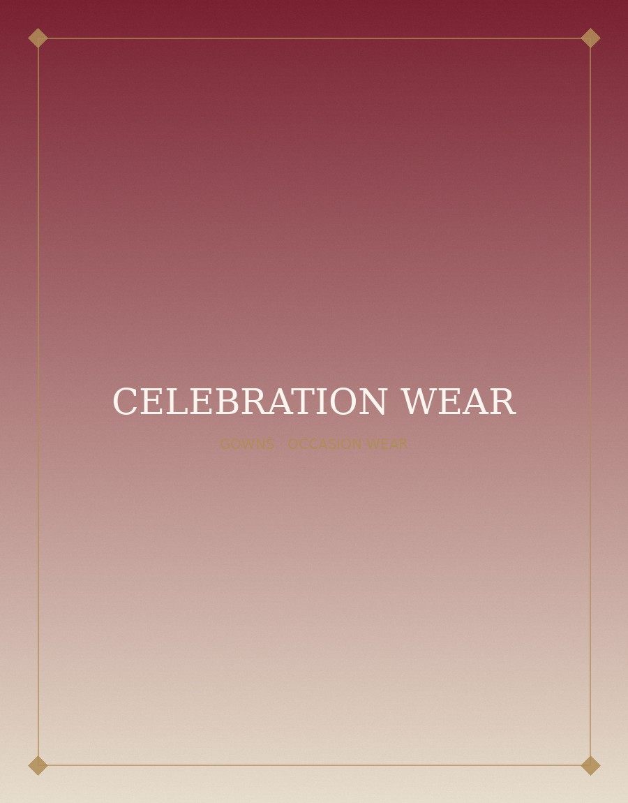 Celebration Wear collection — gowns and occasion wear
